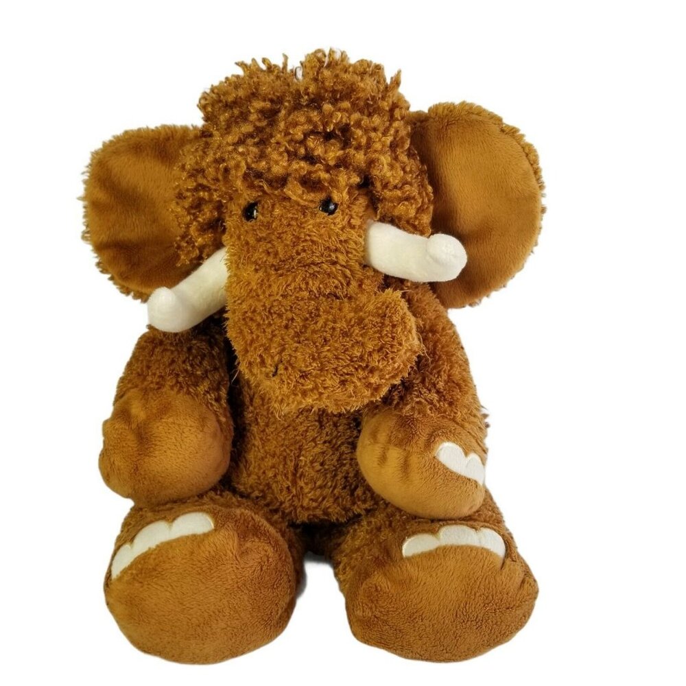 Hallmark Woolly Mammoth Elephant Plush Stuffed Animal Toy 16" Brown Dinosaur era
